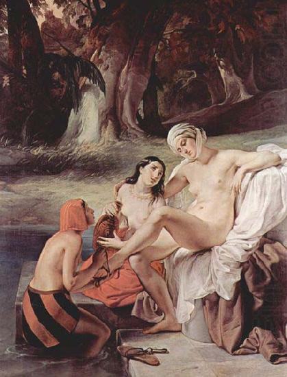 Francesco Hayez Bathsheba Bathing china oil painting image